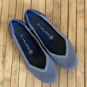 Rothys Cloud Grey Birdseye Flat
